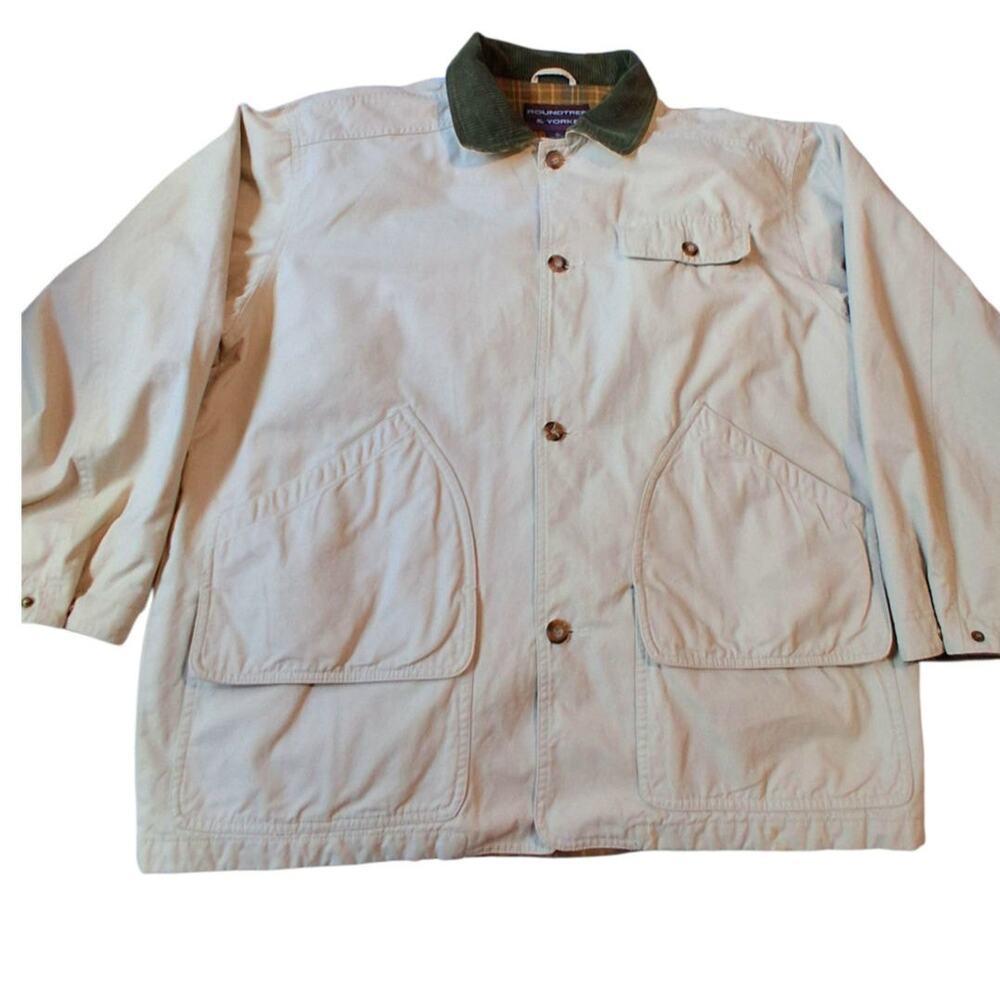 Y2K Vintage Roundtree & Yorke Men size XL Chore Barn Utility Field Corduroy Coat - Picture 3 of 16